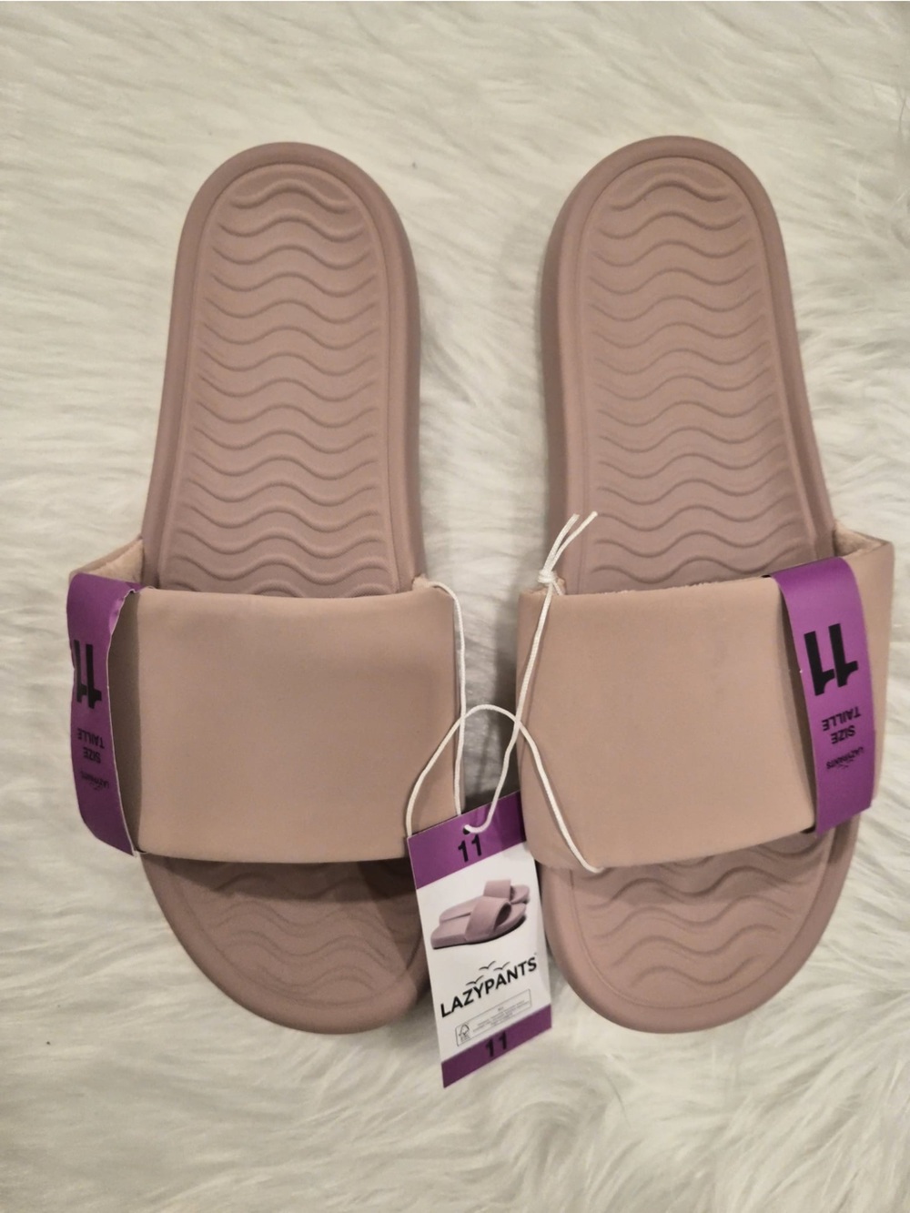 Lazypants Women's Comfort Slides - Size 11 - Dusty Rose / Mauve Pink